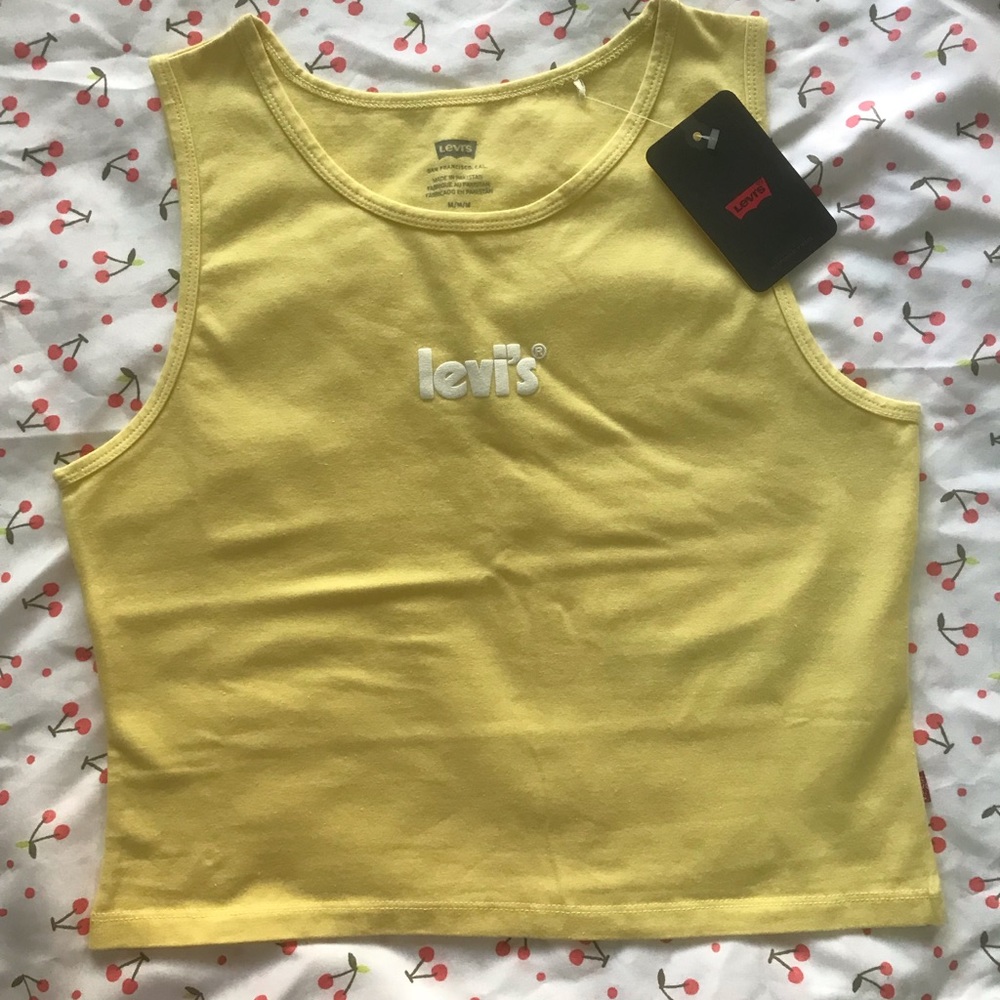 NWT Yellow Levi Tank top